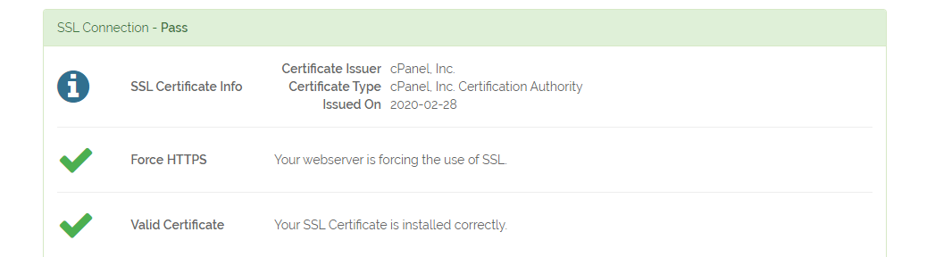 תעודת SSL תקינה