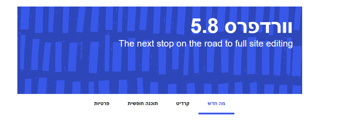 עדכון וורדפרס 5.8