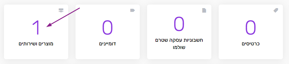 אזור אישי מוצרים ושירותים